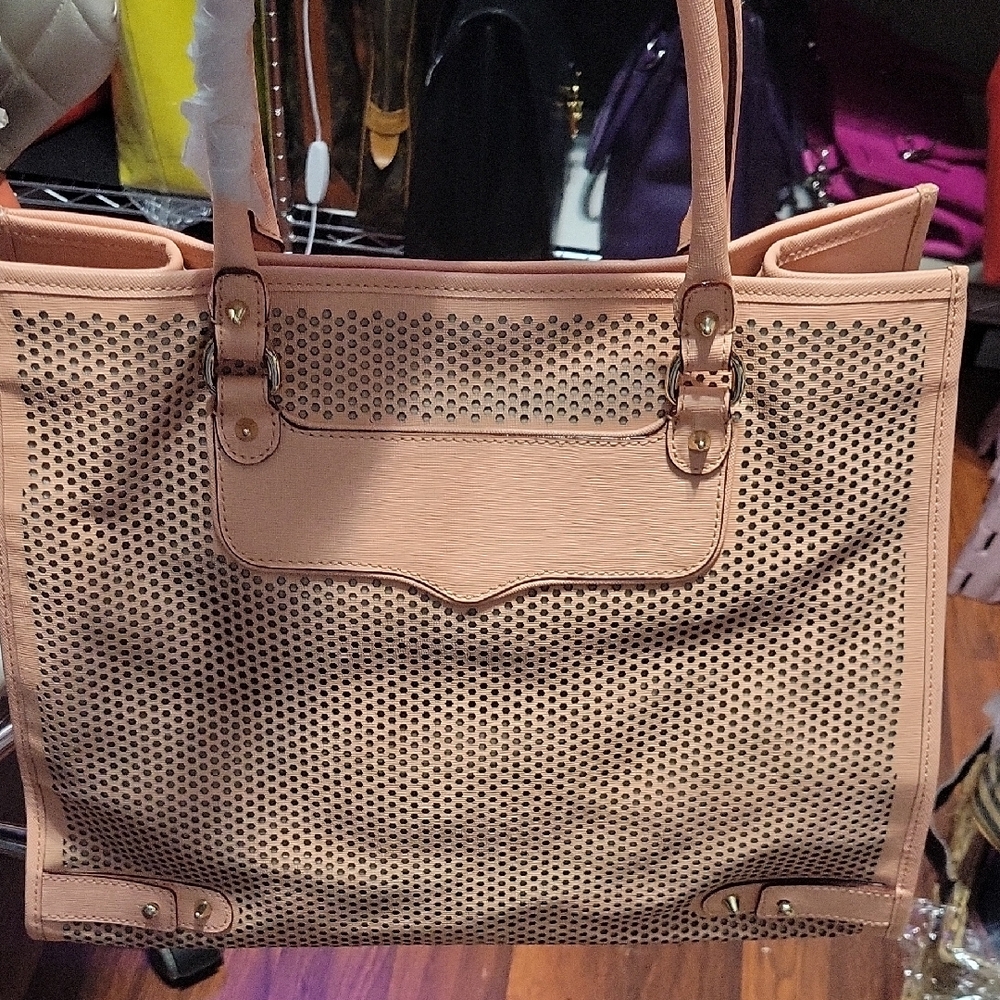 Rebecca Minkoff Pink Perforated Tote Bag